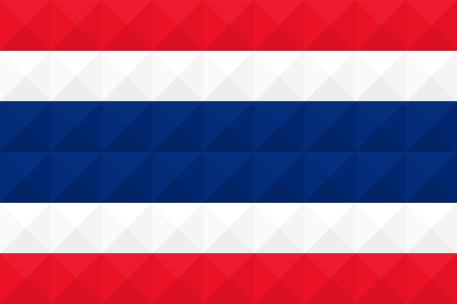 artistieke vlag van thailand met geometrisch golfconcept art design vector