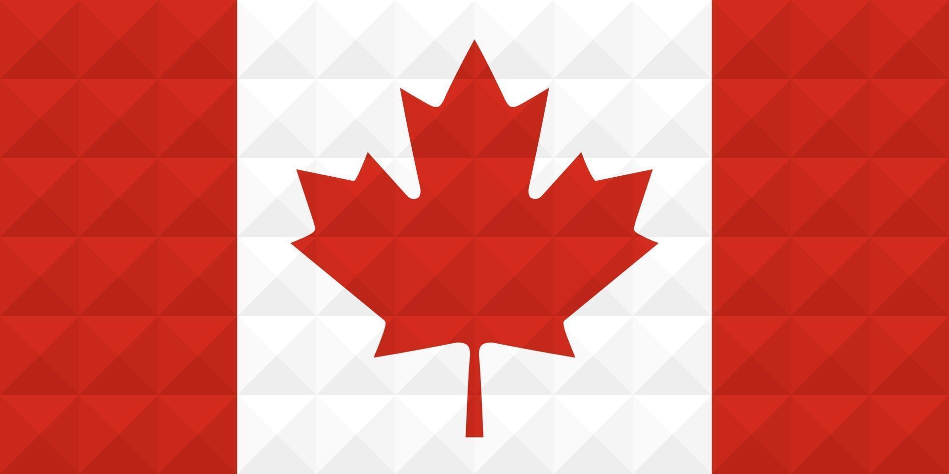 artistieke vlag van canada met geometrisch golfconcept art design vector