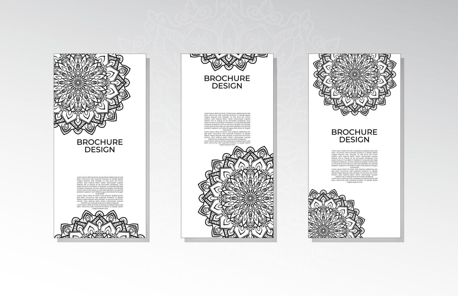 brochure of poster met mandala vector