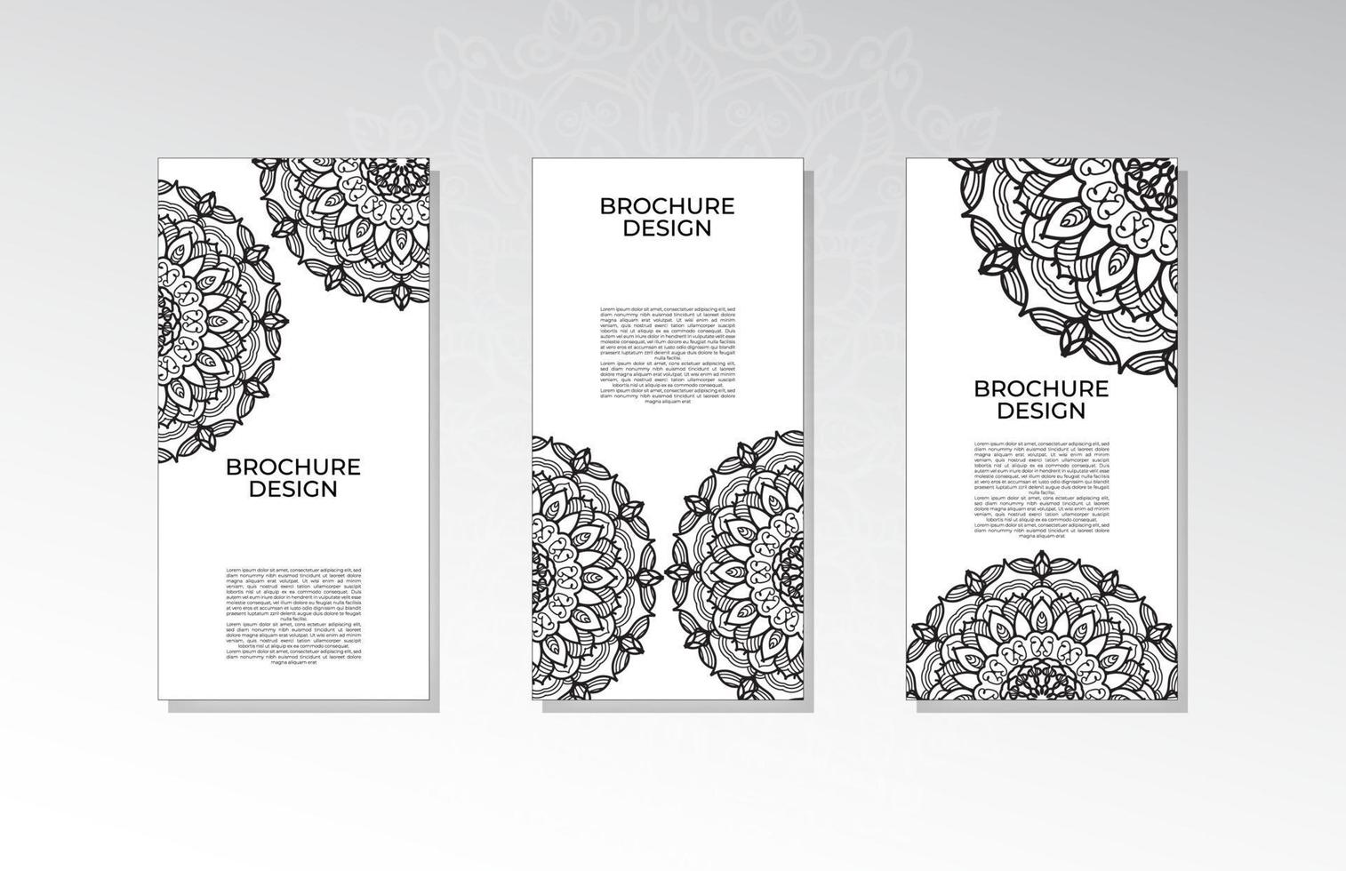 brochure of poster met mandala vector