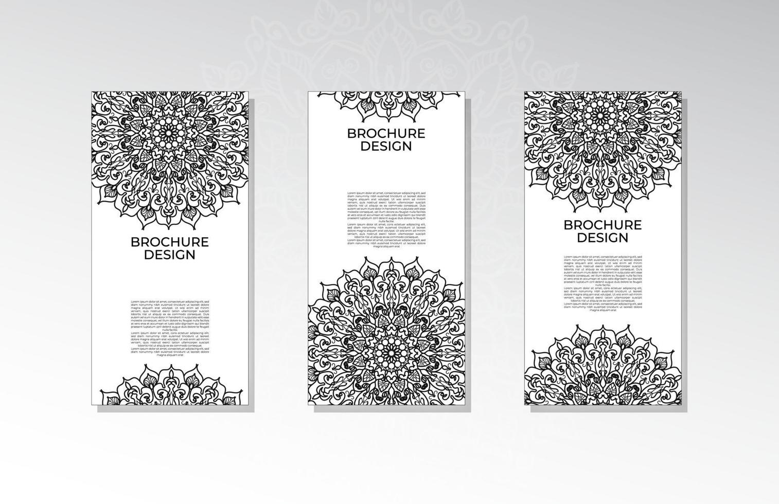 brochure of poster met mandala vector