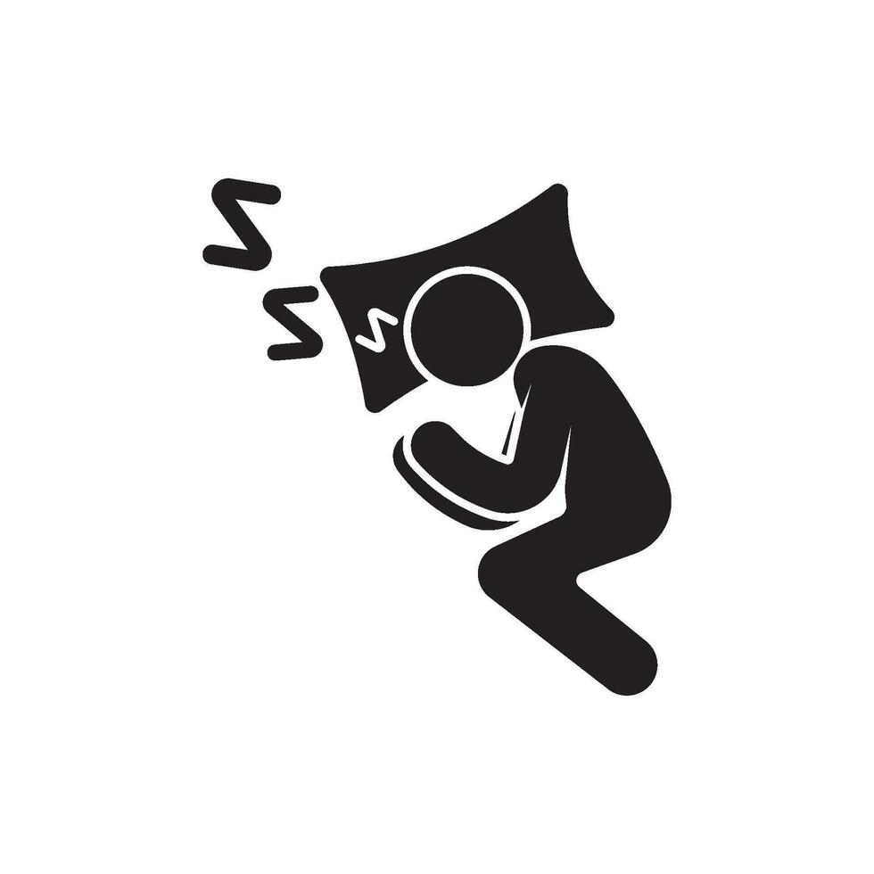 slapen persoon logo icoon, vector illustratie ontwerp