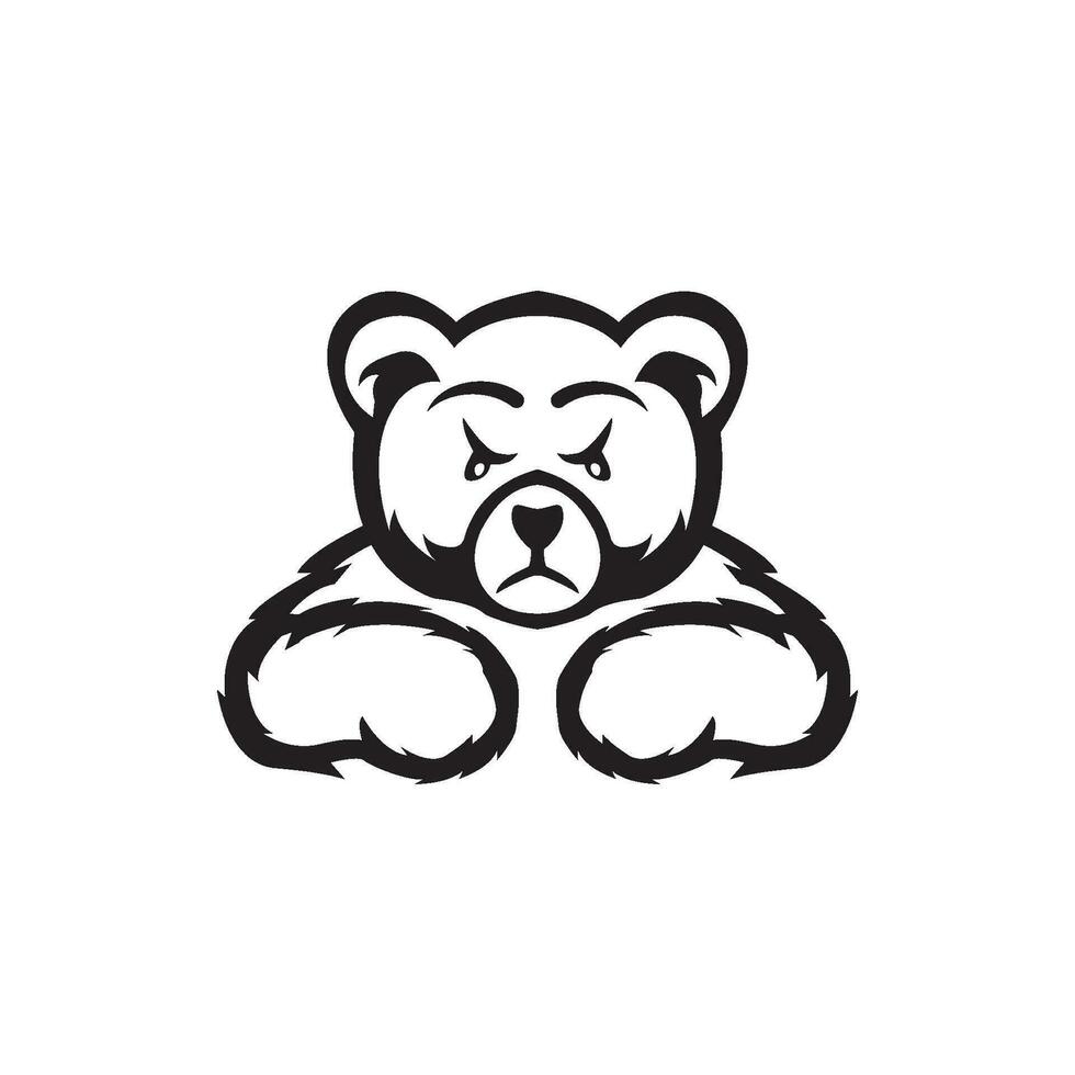 teddy beer logo icoon, vector illustratie ontwerp