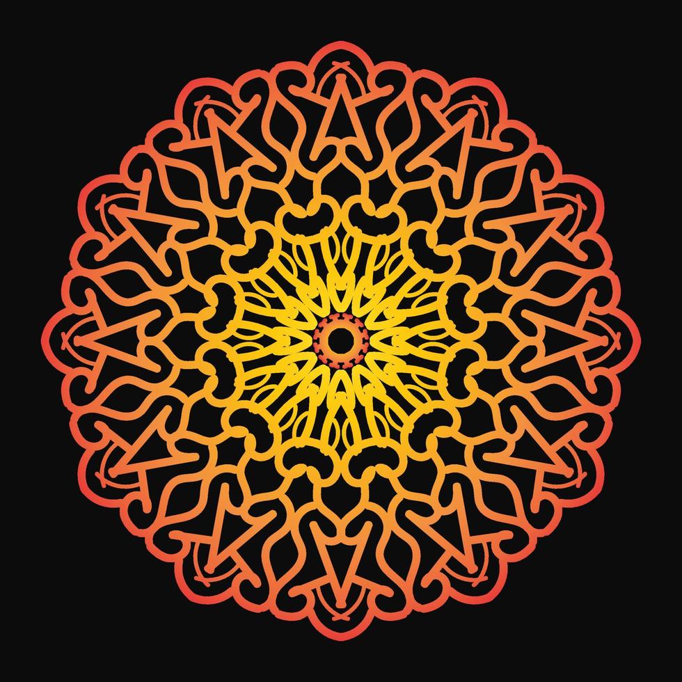 cirkelvormig patroon in de vorm van mandala vector