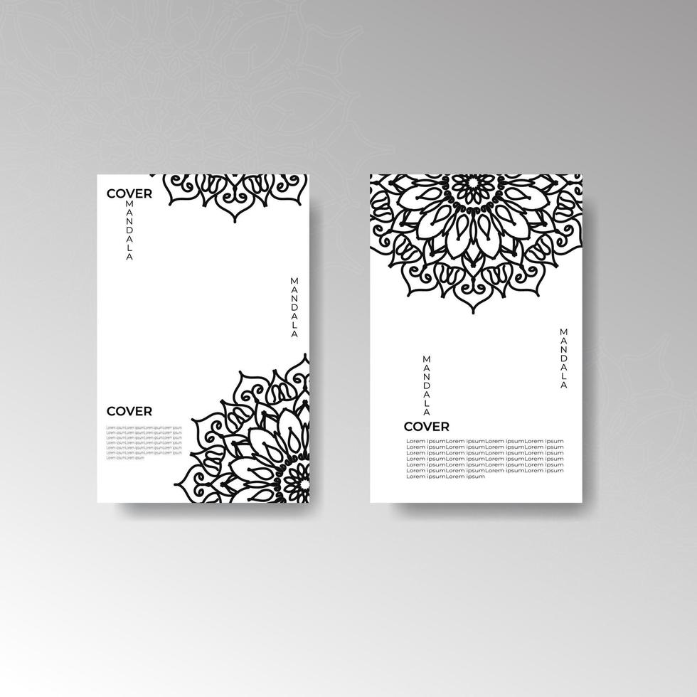 omslagboek kleurplaat met mandala vector