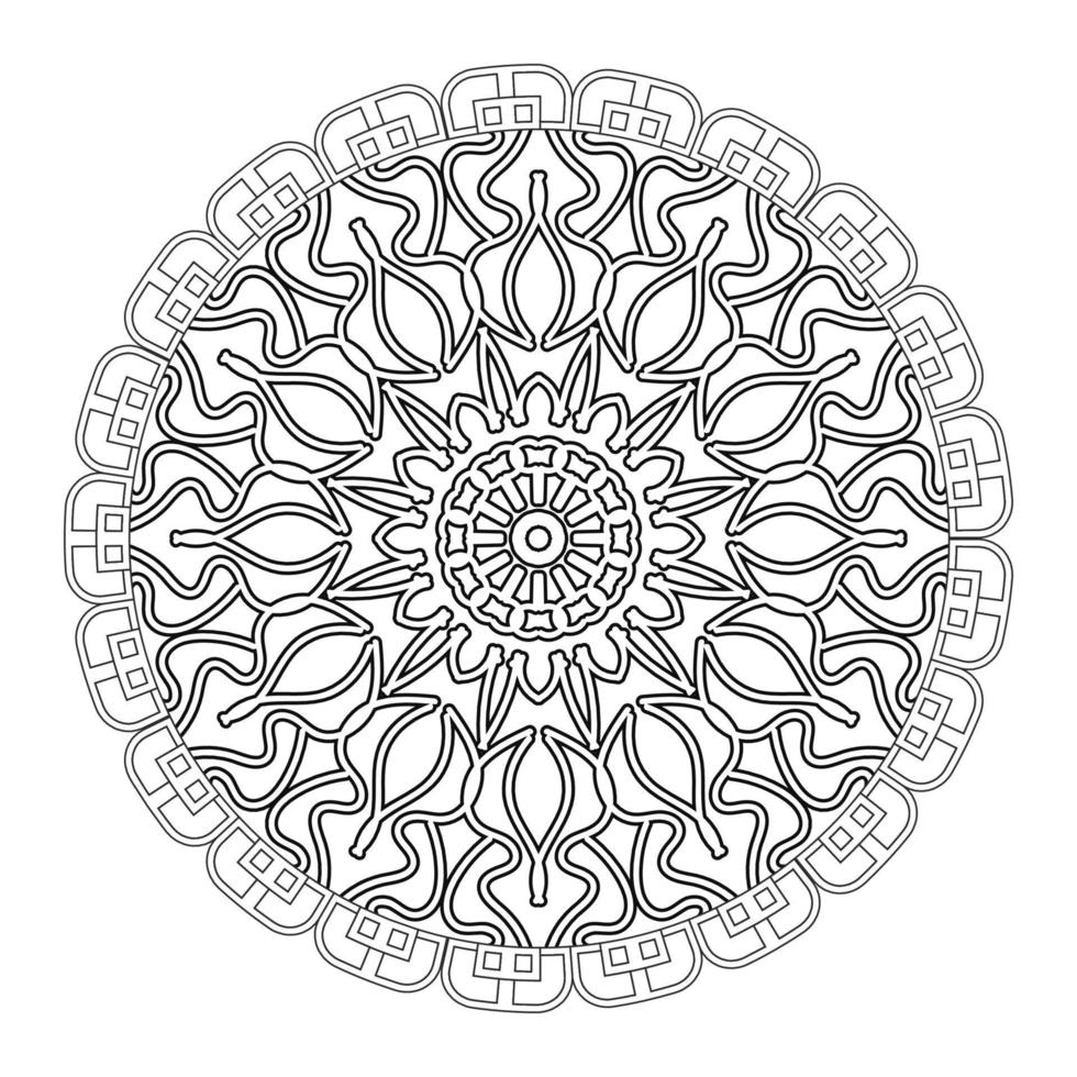 textuur papier gesneden Indiase mandala vector