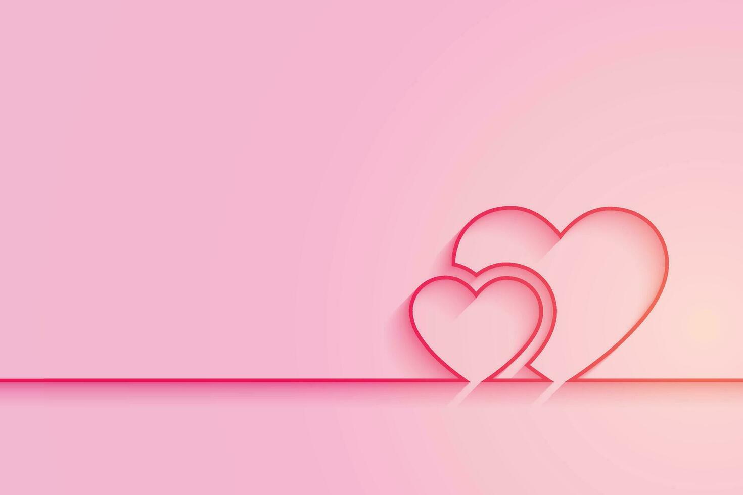 gelukkig Valentijnsdag dag poster bon, 3d rood roze hart, gouden metaal vorm geven aan, ster en bogen Aan roos achtergrond. vector illustratie. plaats voor tekst. geschenk kaart, liefde partij, Valentin uitverkoop folder ontwerp