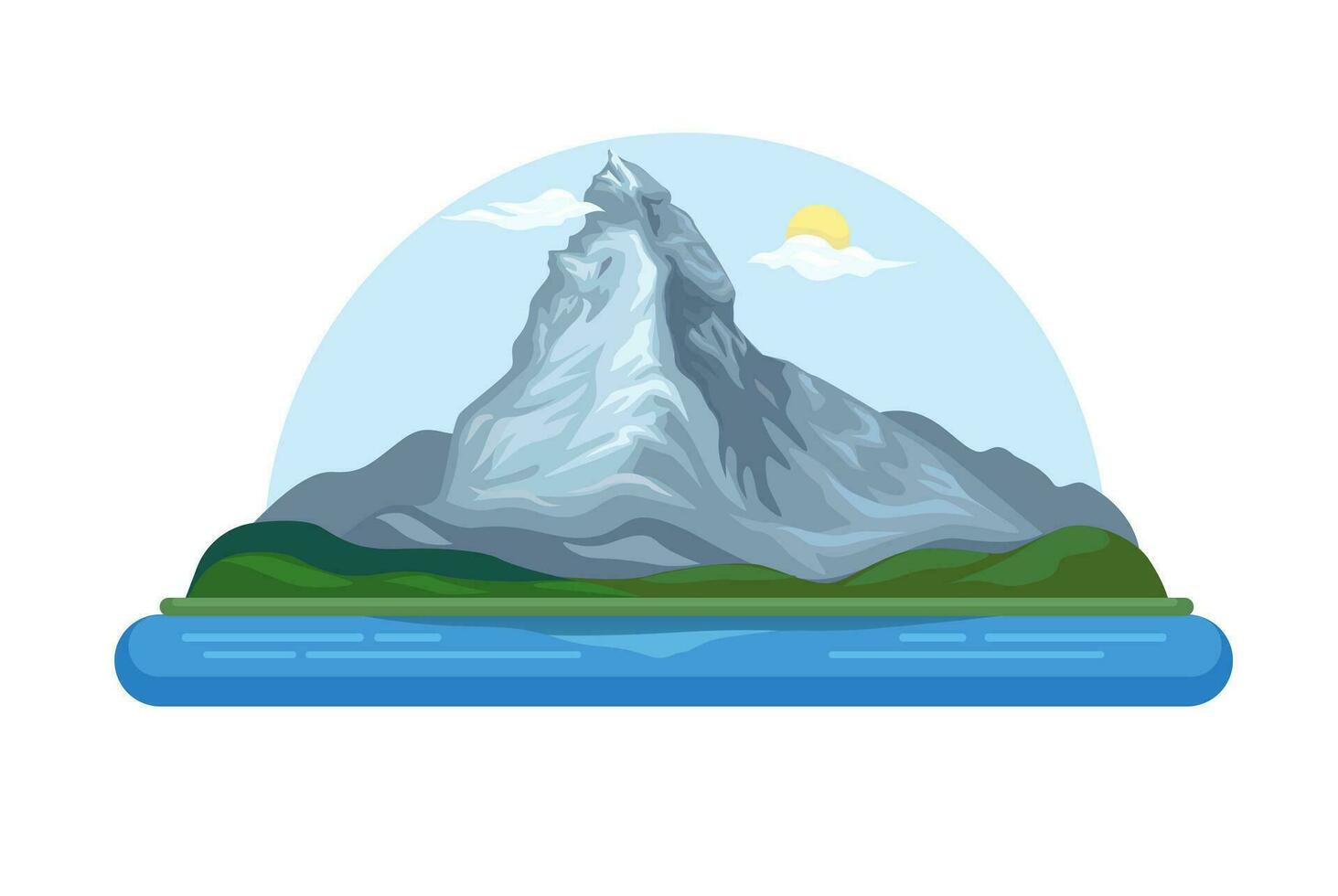Alpen matterhorn berg Zwitserland mijlpaal illustratie vector