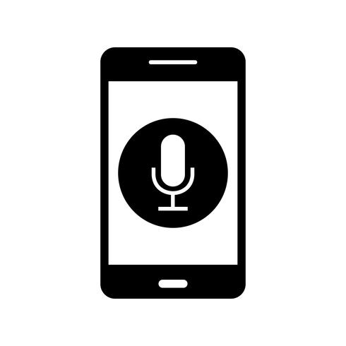 Microfoon mobiele applicatie Vector Icon