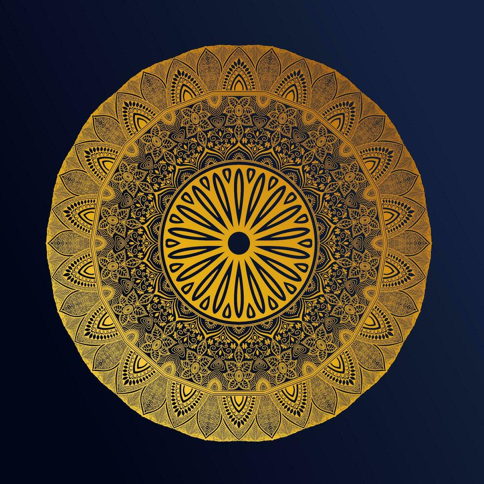 luxe sier- mandala achtergrond ontwerp met gouden arabesk patroon Arabisch Islamitisch oosten- stijl. luxe mandala met goud kleur gebruik naar achtergrond, banier, poster, omslag, kaart, folder. vector