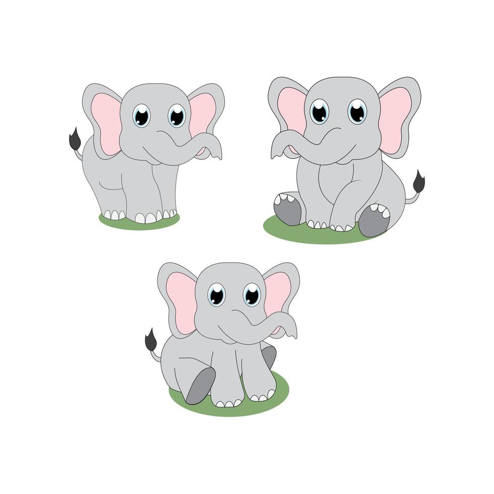 schattige olifant dieren cartoon vector