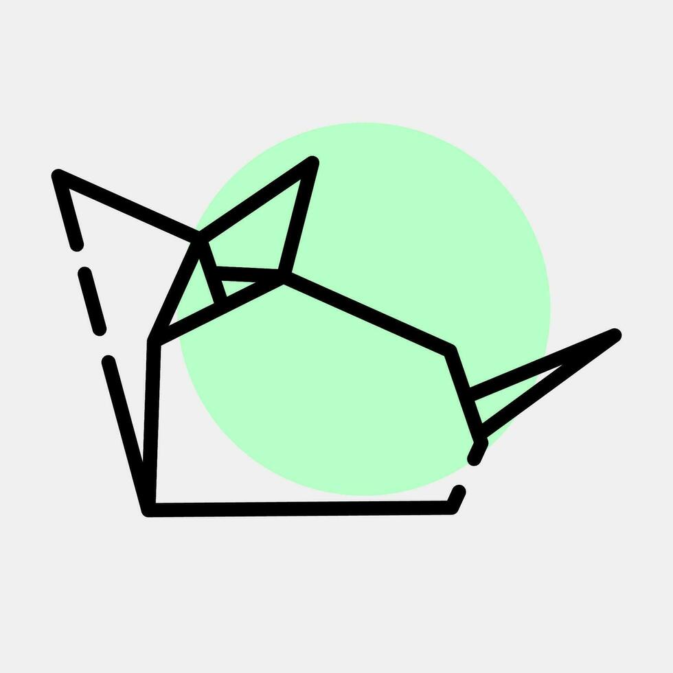 icoon muis origami. Chinese dierenriem elementen. pictogrammen in kleur plek stijl. mooi zo voor afdrukken, affiches, logo, advertentie, decoratie, infographics, enz. vector
