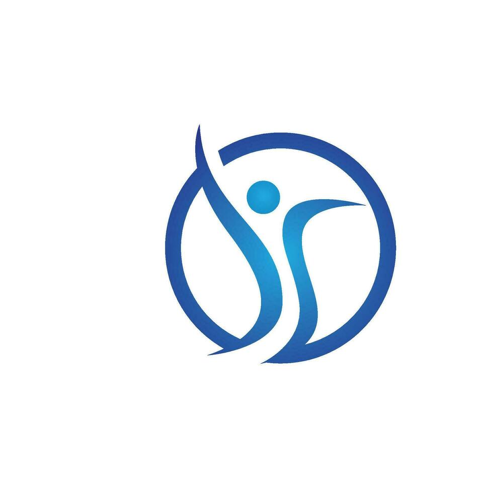 menselijk karakter logo teken vector