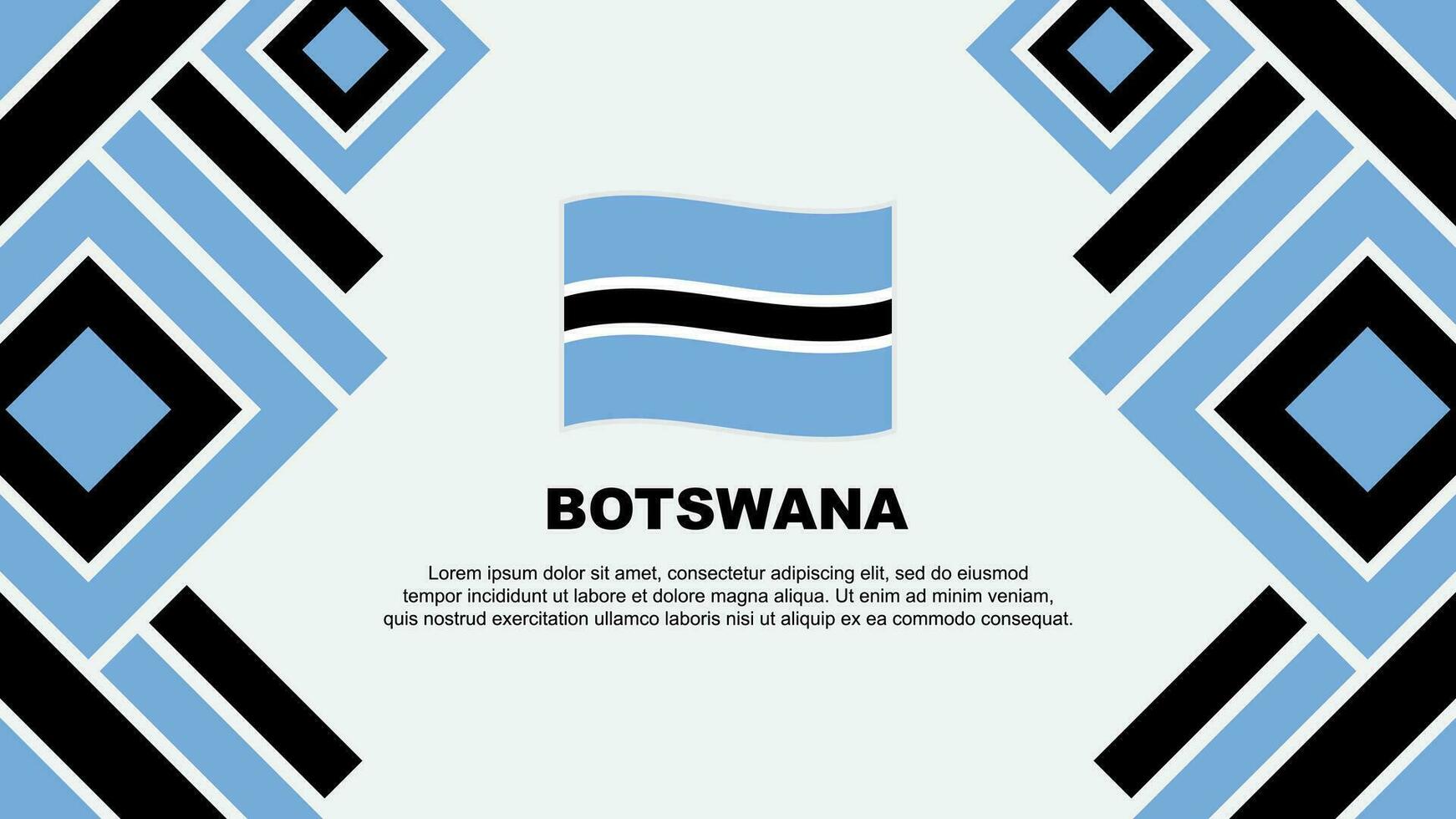 botswana vlag abstract achtergrond ontwerp sjabloon. botswana onafhankelijkheid dag banier behang vector illustratie. botswana