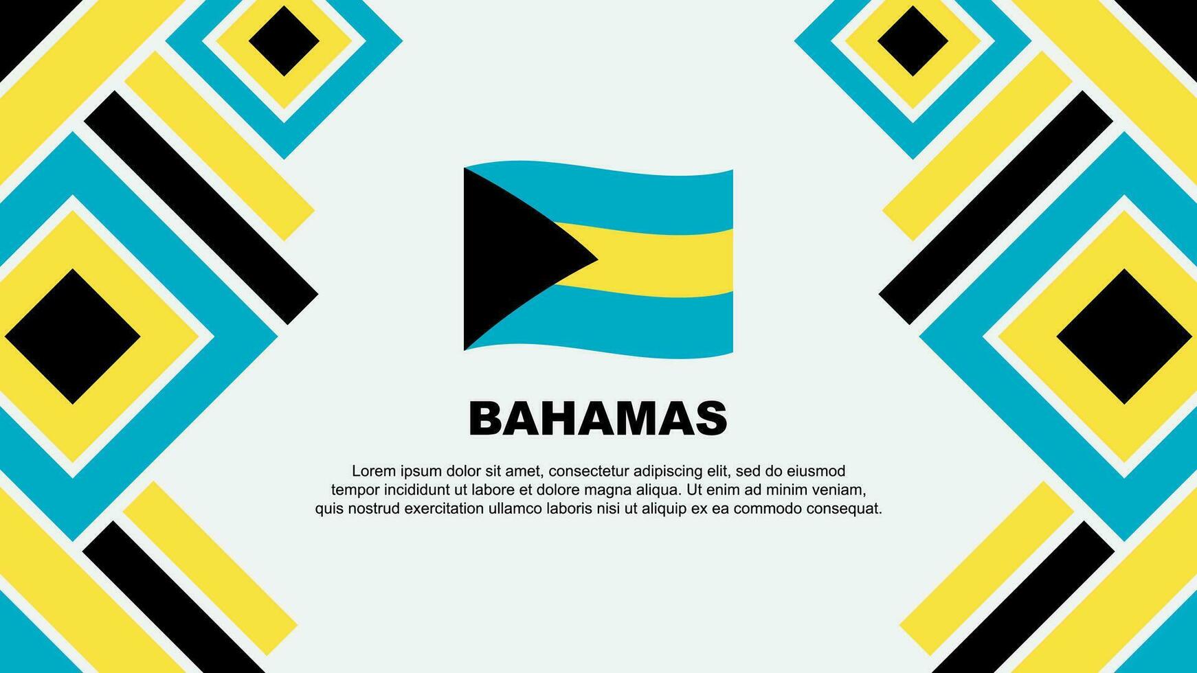 Bahamas vlag abstract achtergrond ontwerp sjabloon. Bahamas onafhankelijkheid dag banier behang vector illustratie. Bahamas