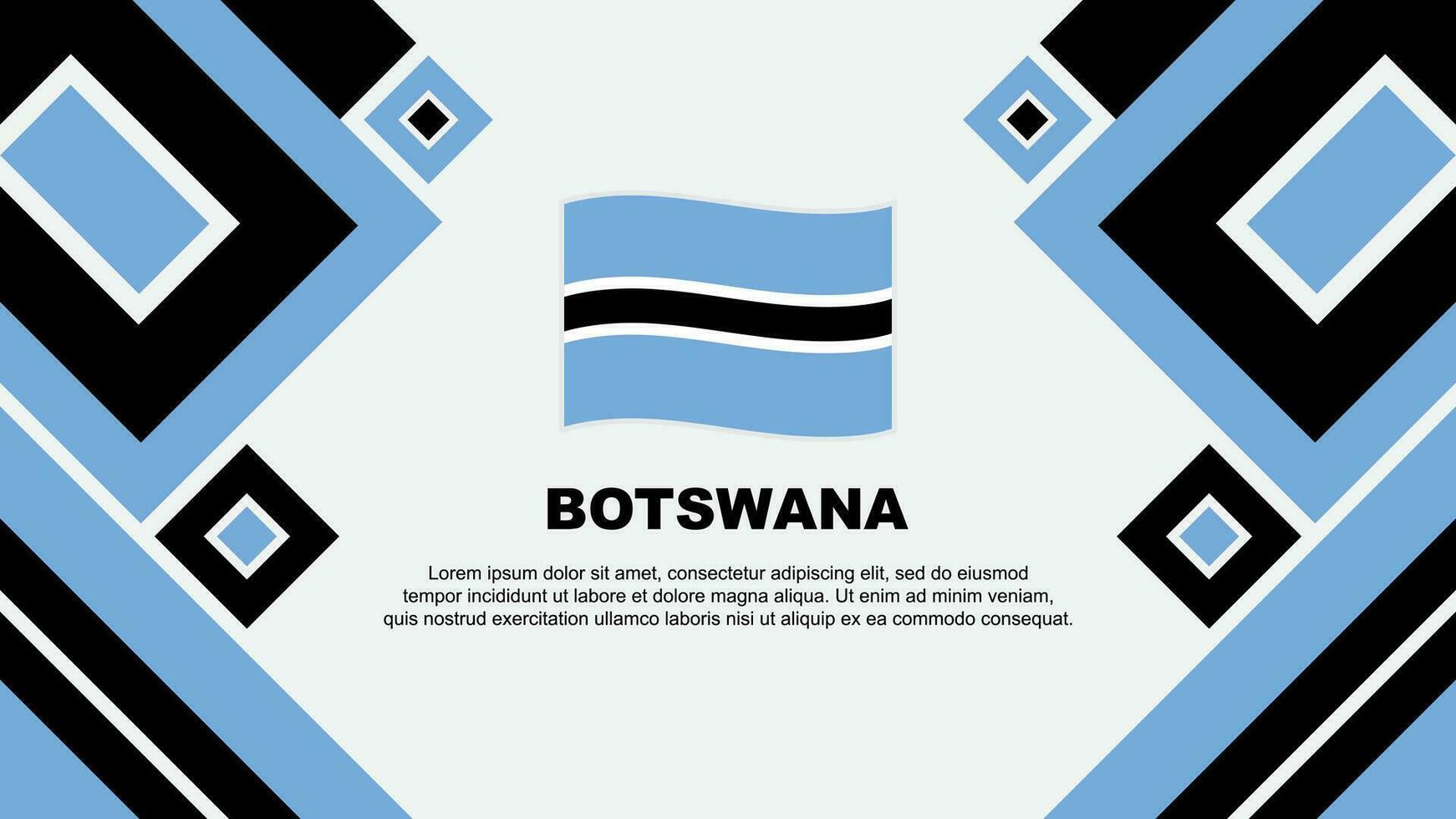 botswana vlag abstract achtergrond ontwerp sjabloon. botswana onafhankelijkheid dag banier behang vector illustratie. botswana tekenfilm