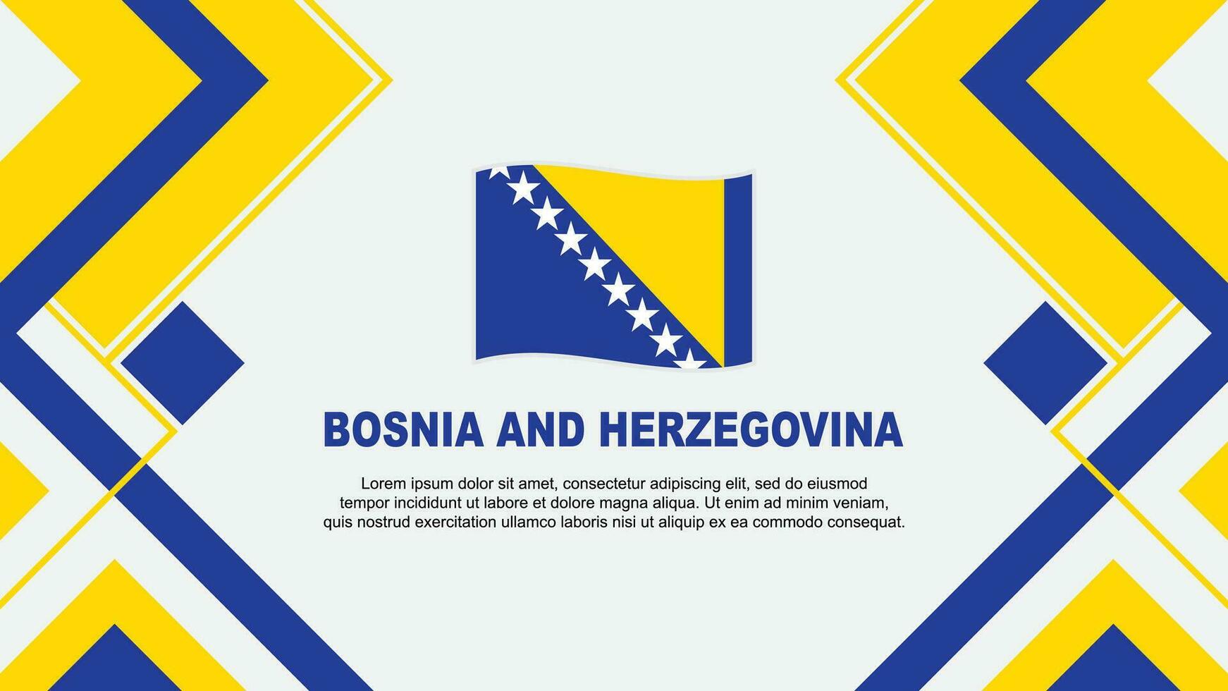 Bosnië en herzegovina vlag abstract achtergrond ontwerp sjabloon. Bosnië en herzegovina onafhankelijkheid dag banier behang vector illustratie. banier