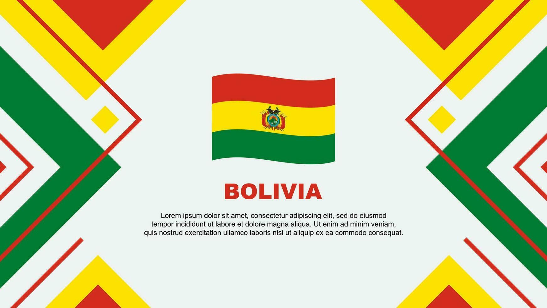 Bolivia vlag abstract achtergrond ontwerp sjabloon. Bolivia onafhankelijkheid dag banier behang vector illustratie. Bolivia illustratie