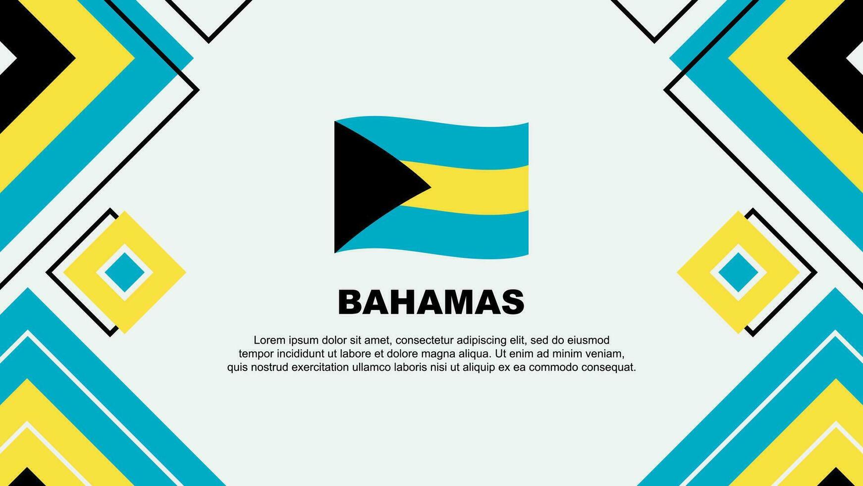 Bahamas vlag abstract achtergrond ontwerp sjabloon. Bahamas onafhankelijkheid dag banier behang vector illustratie. Bahamas achtergrond