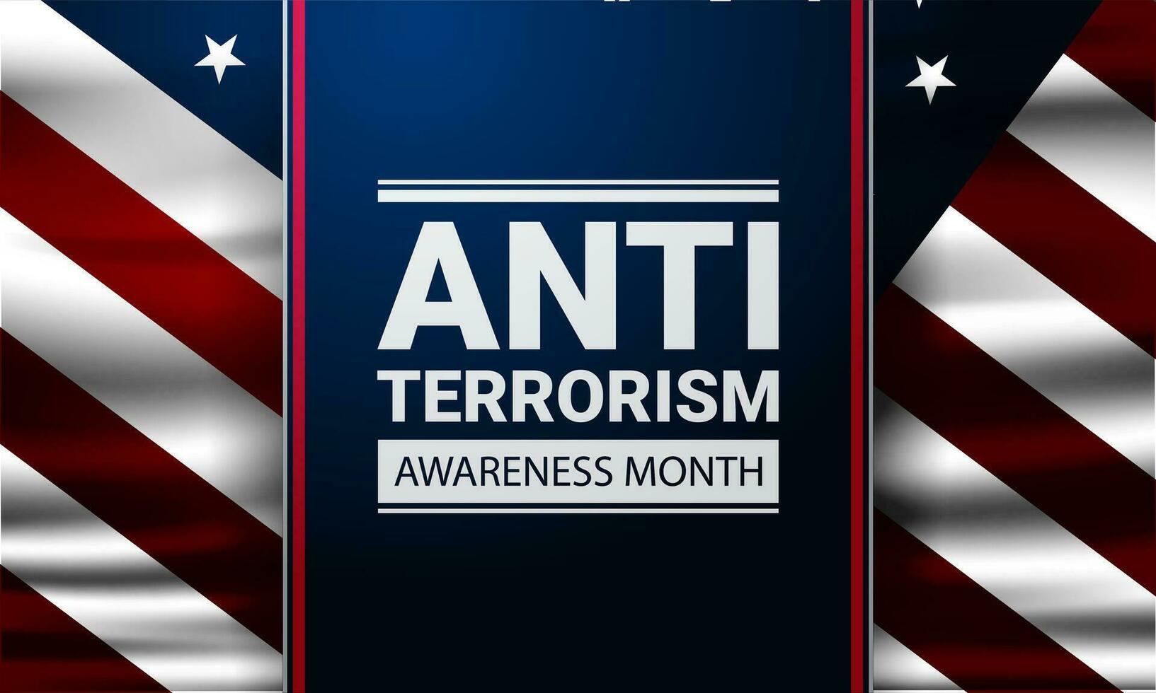 antiterrorisme bewustzijn maand achtergrond vector illustratie
