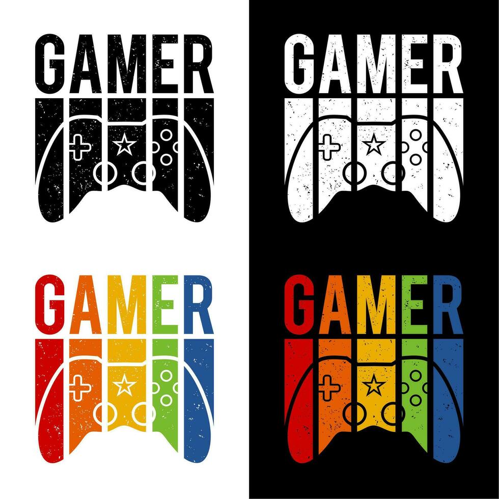 illustratie gamer t overhemd ontwerp vector