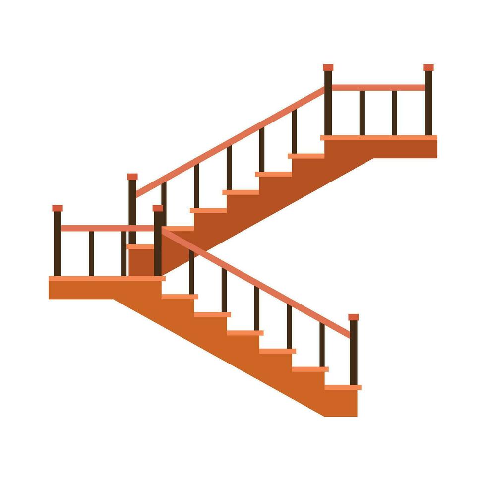 vlak illustratie van trap Aan geïsoleerd achtergrond vector