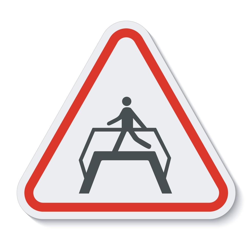 gebruik voetgangersbrug symbool teken isoleren op witte achtergrond, vector illustratie eps.10