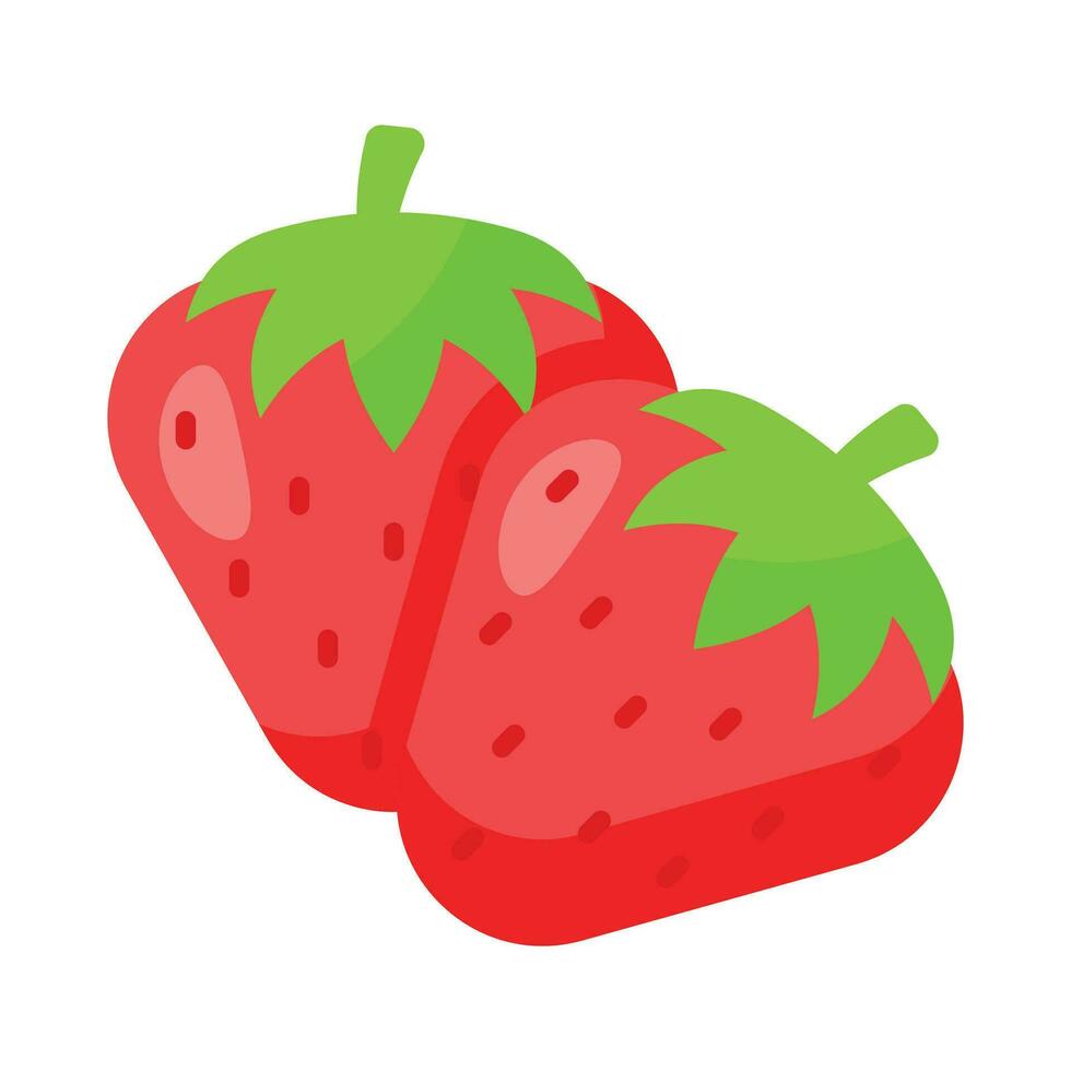 nemen een kijken Bij deze prachtig ontworpen icoon van aardbei, modern ontwerp stijl vector