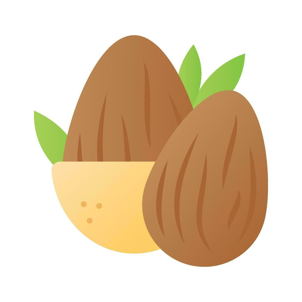 prachtig ontworpen icoon van amandel in modern stijl, eetbaar droog fruit vector