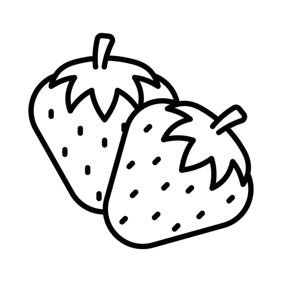 nemen een kijken Bij deze prachtig ontworpen icoon van aardbei, modern ontwerp stijl vector