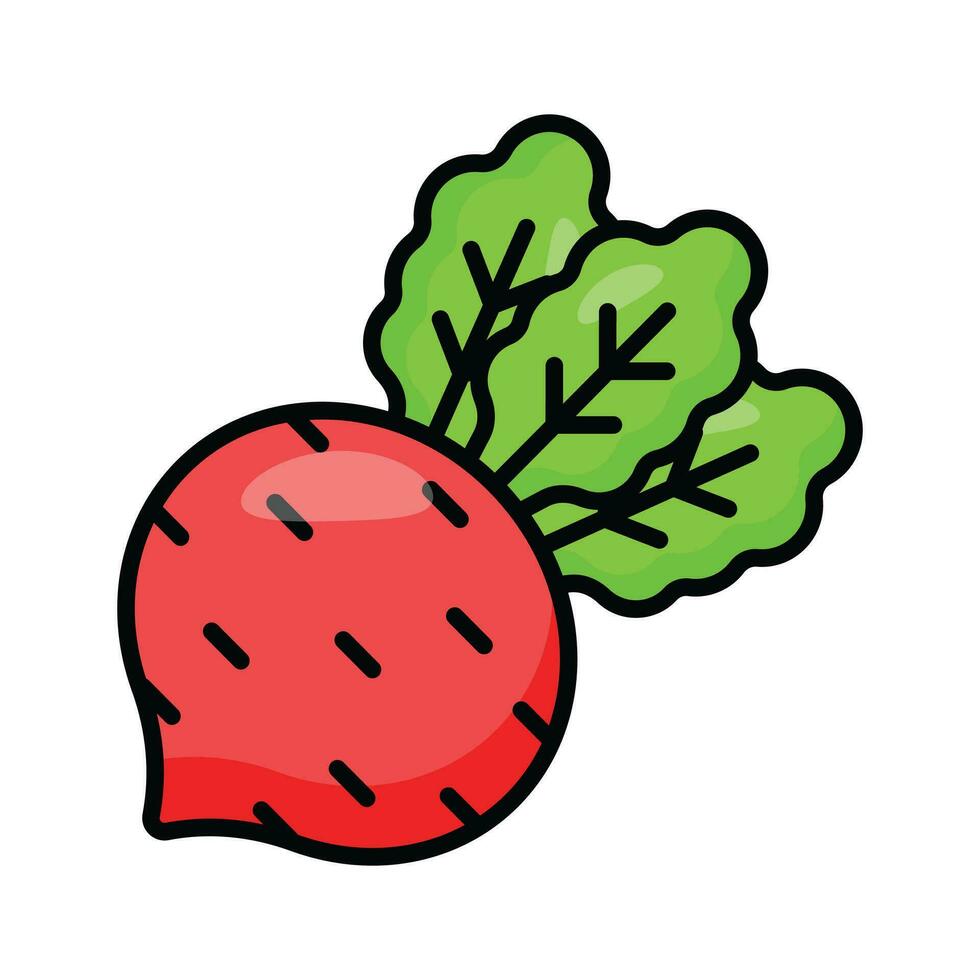 prachtig ontworpen icoon van rode biet, gezond wortel groente vector