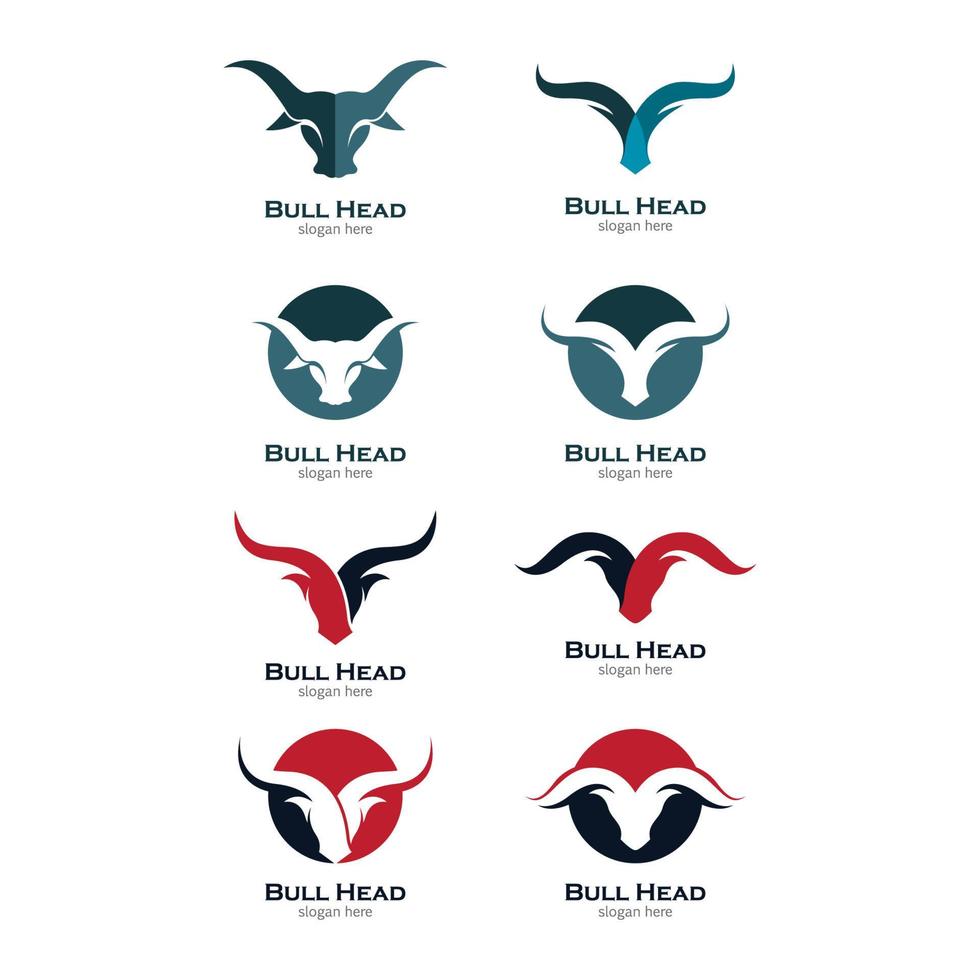 bull head logo afbeeldingen vector