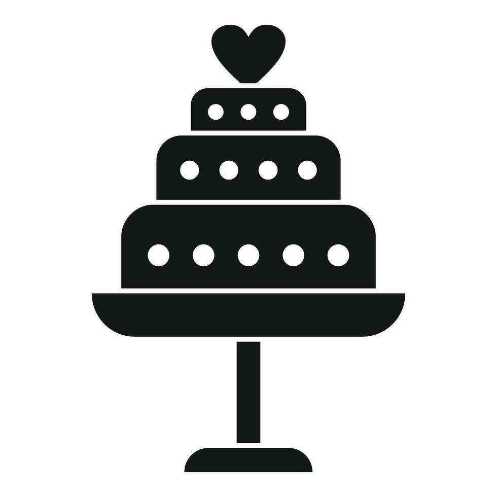 bruiloft taart icoon gemakkelijk vector. huwelijk evenement ontwerper vector