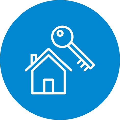 Huis sleutel vector pictogram