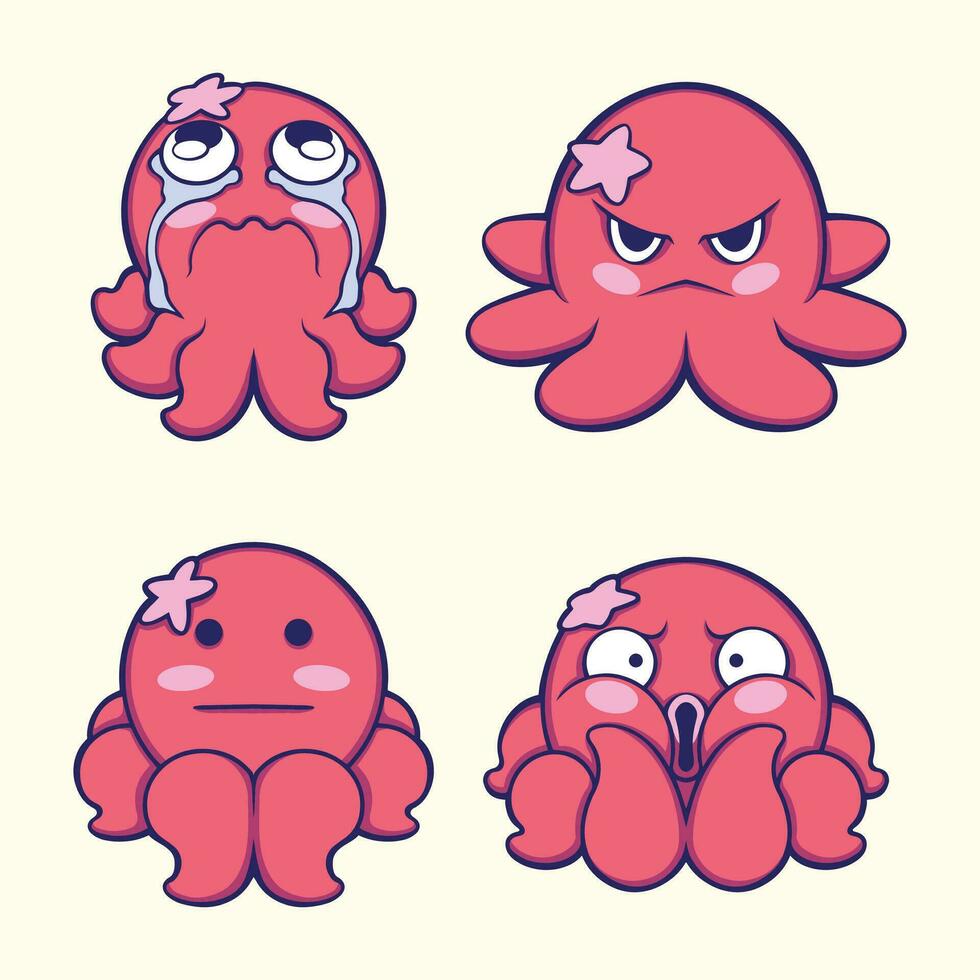 schattig Octopus ontwerp vector kunst