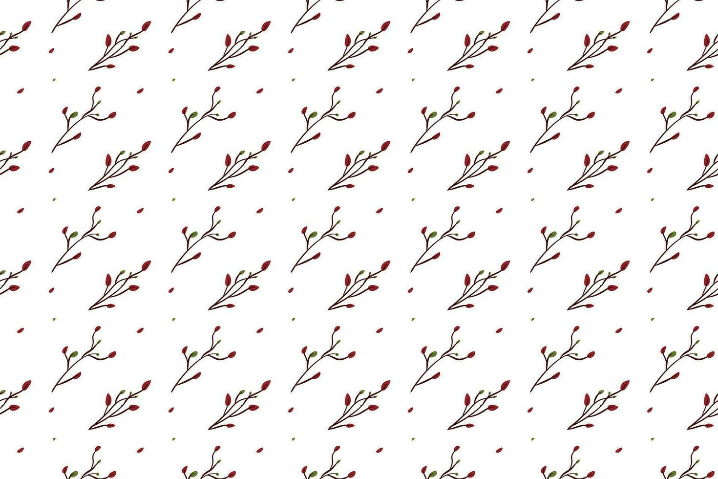 rood punt bloem met blad net zo naadloos patroon achtergrond vector