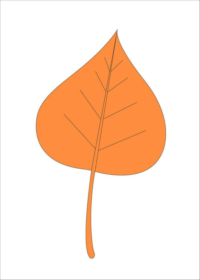 herfst blad icoon geïsoleerd, gekleurde herfst boom bladeren symbool, rood oranje gebladerte silhouet, vallen blad contour Aan wit achtergrond vector