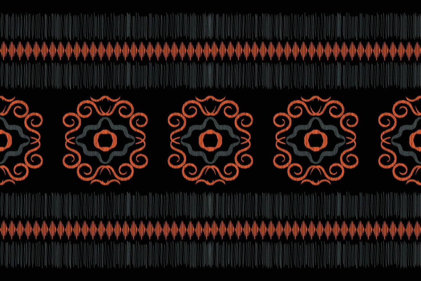 etnisch ikat kleding stof patroon meetkundig stijl.afrikaans ikat borduurwerk etnisch oosters patroon zwart achtergrond. abstract,illustratie,textuur,kleding,frame,decoratie,motief. vector