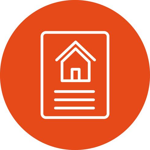 Huis document Vector pictogram