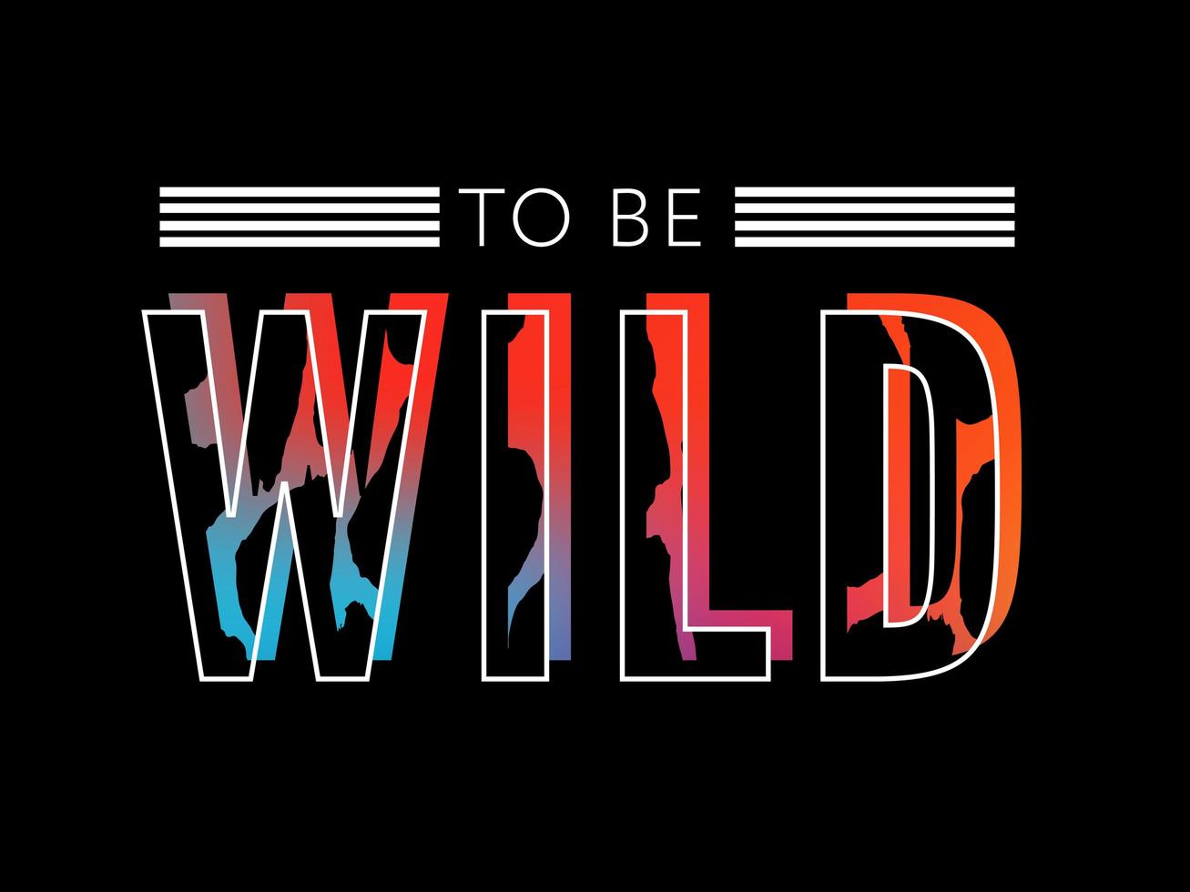 decoratieve wilde tekst met girafpatroon, mode, kaart en posterprint slogan vector