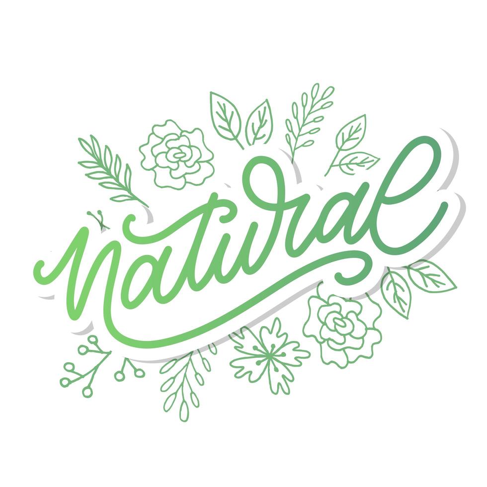 100 natuurlijke vector belettering stempel illustratie slogan kalligrafie