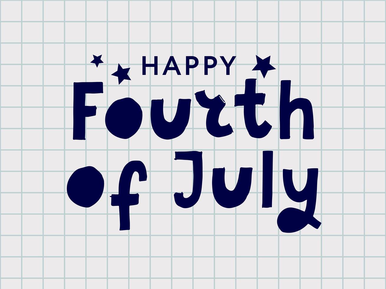 4 juli stijlvol Amerikaans ontwerp voor de onafhankelijkheidsdag 4 juli vector