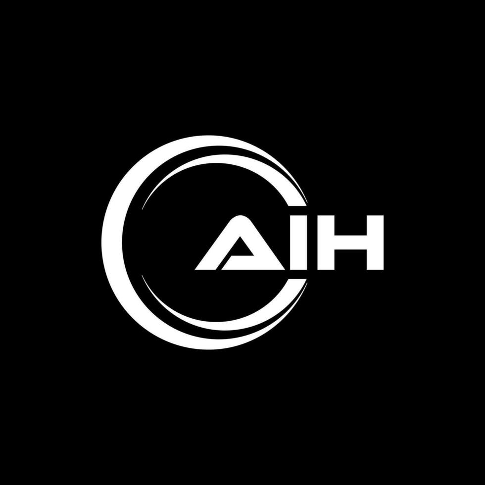 aih brief logo ontwerp, inspiratie voor een uniek identiteit. modern elegantie en creatief ontwerp. watermerk uw succes met de opvallend deze logo. vector