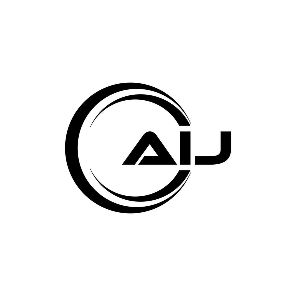 aij brief logo ontwerp, inspiratie voor een uniek identiteit. modern elegantie en creatief ontwerp. watermerk uw succes met de opvallend deze logo. vector