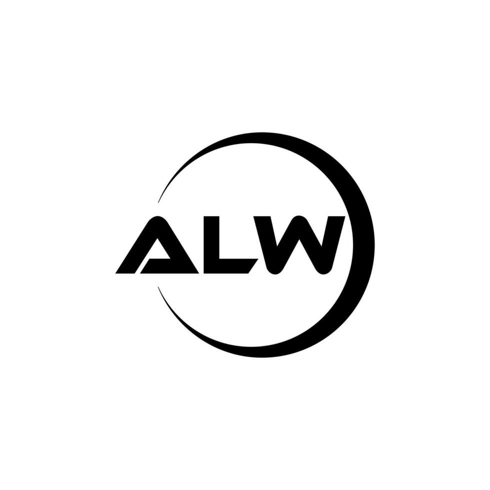 alw brief logo ontwerp, inspiratie voor een uniek identiteit. modern elegantie en creatief ontwerp. watermerk uw succes met de opvallend deze logo. vector