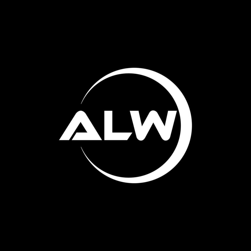 alw brief logo ontwerp, inspiratie voor een uniek identiteit. modern elegantie en creatief ontwerp. watermerk uw succes met de opvallend deze logo. vector