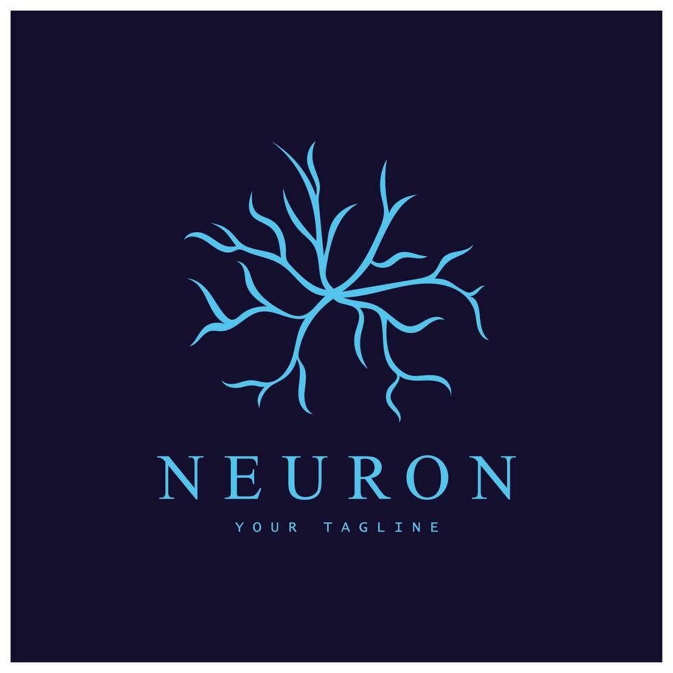 neuron logo of zenuwcel logo ontwerp, molecuul logo illustratie sjabloon icoon met vector concept