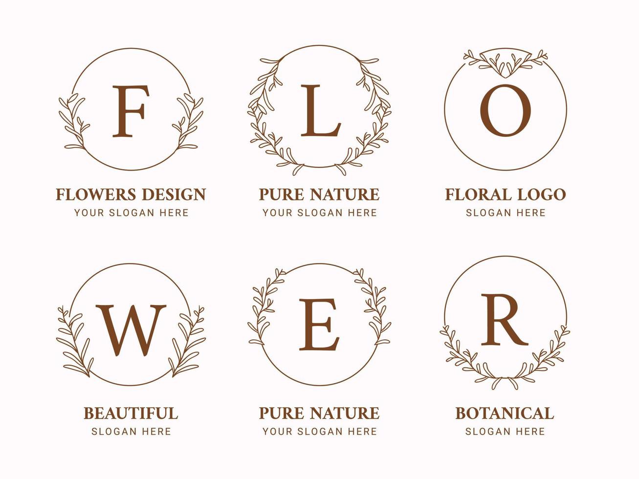 bloem logo collectie vector