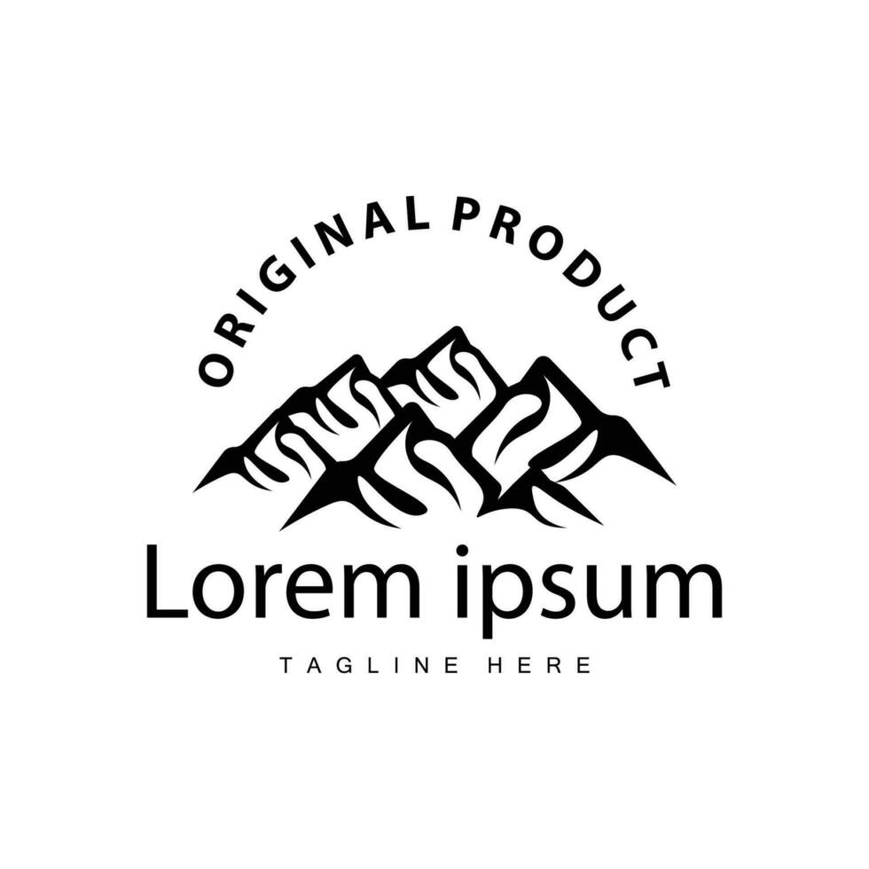 berg logo ontwerp vector landschap sjabloon silhouet gemakkelijk illustratie voor merk