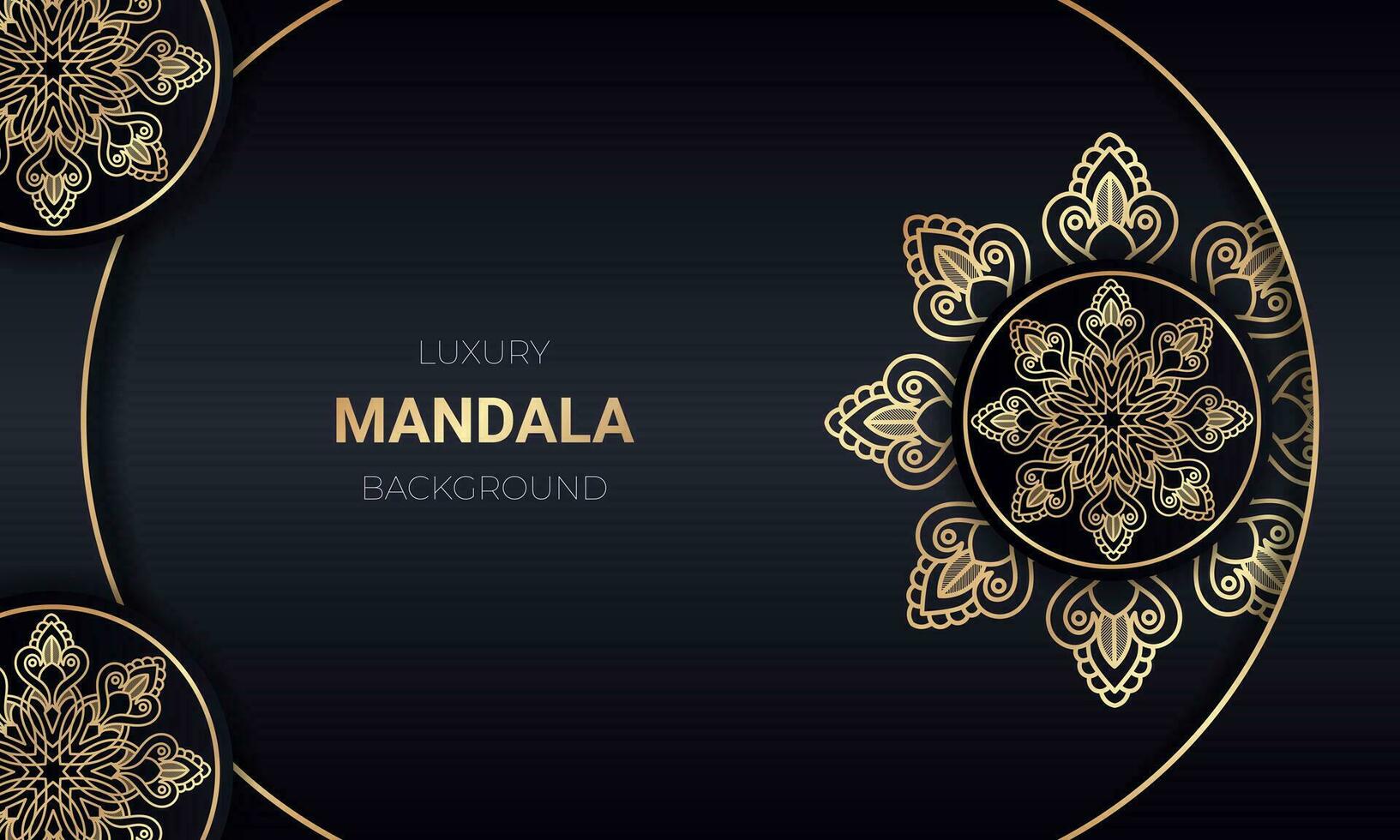 luxe mandala achtergrond ontwerp met gouden kleur. - vector. vector